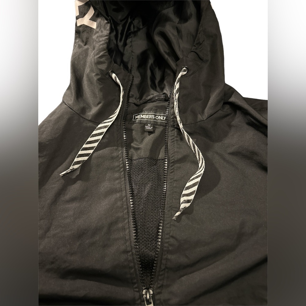 Men’s Members Only Solid Popover Jacket Black Siz… - image 3